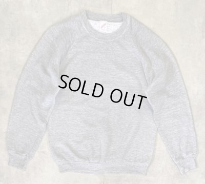 画像1: 80'S JERZEES ラグランスリーブ スウェットシャツ ヘザーグレー USA製 (VINTAGE)