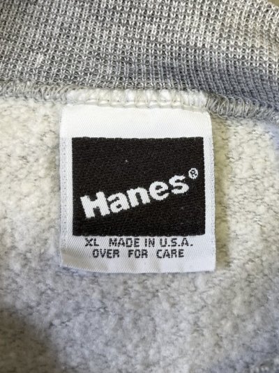 画像2: 90'S HANES ラグランスリーブ スウェットシャツ ヘザーグレー USA製 (VINTAGE)
