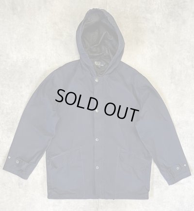 画像1: 90'S RALPH LAUREN コットン デッキパーカー ネイビー (VINTAGE)