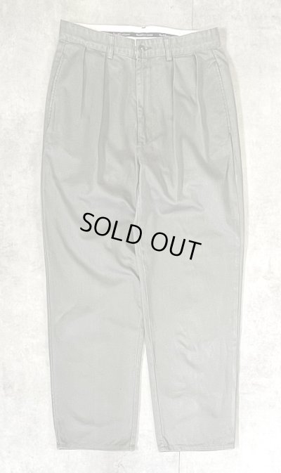 画像1: 90'S RALPH LAUREN "ANDREW PANT" ツープリーツ チノパンツ カーキ (VINTAGE)