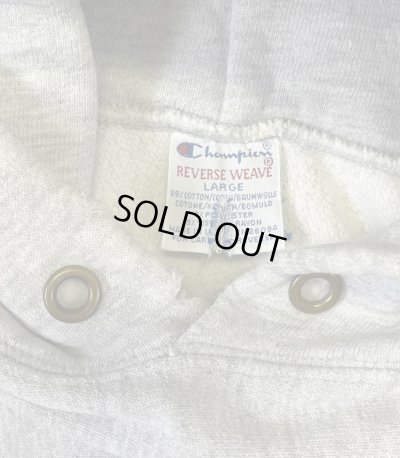 画像2: 90'S CHAMPION 刺繍タグ リバースウィーブ パーカー ヘザーグレー USA製 (VINTAGE)