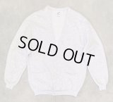 80'S JERZEES スウェット カーディガン 無地 アッシュグレー USA製 (VINTAGE)