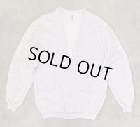 80'S JERZEES スウェット カーディガン 無地 アッシュグレー USA製 (VINTAGE)