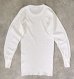 画像3: 80'S HANES サーマル 長袖 Tシャツ ホワイト USA製 (DEADSTOCK) (3)