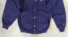 他の写真3: 90'S CHAMPION 刺繍タグ リバースウィーブ スナップボタン カーディガン ネイビー USA製 (VINTAGE)