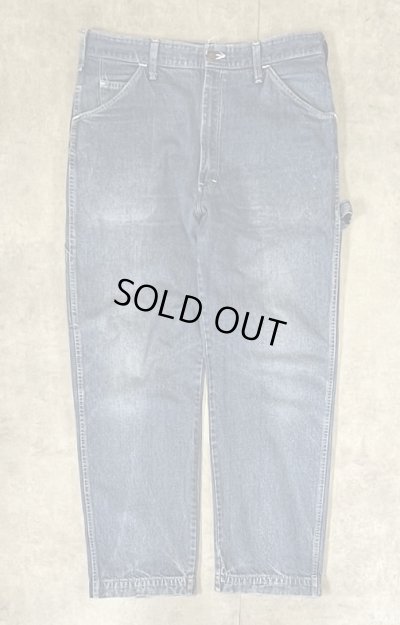 画像1: 80'S DICKIES チビタグ デニム ペインターパンツ インディゴ 42TALONジップ W36L30 USA製 (VINTAGE)