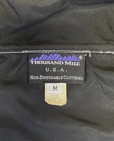 画像2: 90'S THOUSAND MILE ピーチスキン ジップパーカー ブラック (VINTAGE)
