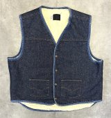 70'S ROEBUCKS 裏地ボア デニムベスト インディゴ (VINTAGE)