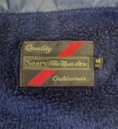 画像2: 70'S SEARS 裏地ボア付き コーチジャケット ネイビー (VINTAGE)