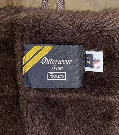 画像2: 70'S SEARS 裏地ボア付き コーチジャケット ブラウン USA製 (DEADSTOCK)