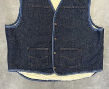 他の写真3: 70'S ROEBUCKS 裏地ボア デニムベスト インディゴ (VINTAGE)