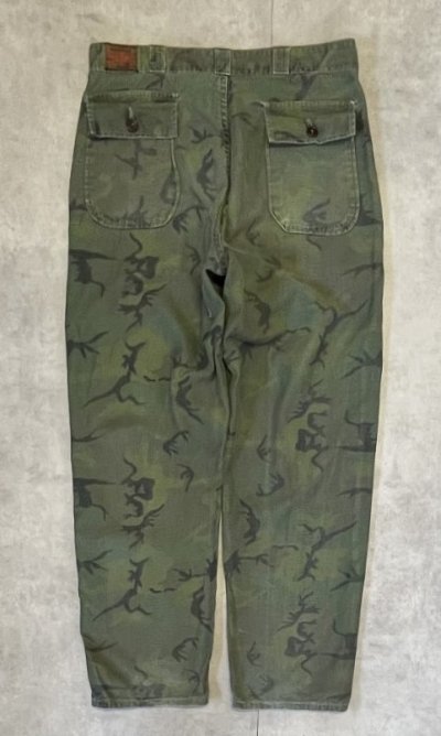 画像3: 70'S SAFTBAK コットンサテン ベイカーパンツ カモ BARJOアルミジップ (VINTAGE)