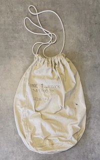 40'S アメリカ軍 ステンシル ランドリーバッグ バラックバッグ オフホワイト (VINTAGE)