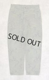 70'S SAFTBAK コットンサテン ベイカーパンツ カモ BARJOアルミジップ (VINTAGE)