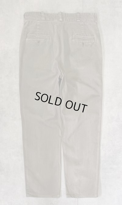 画像5: 90'S RALPH LAUREN ノープリーツ チノパンツ カーキ 42TALONジップ USA製 (VINTAGE)