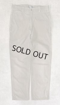 90'S RALPH LAUREN ノープリーツ チノパンツ カーキ 42TALONジップ USA製 (VINTAGE)