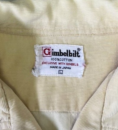 画像2: 60'S GIMBELS コーデュロイ オープンカラーシャツ クリーム (VINTAGE)