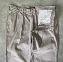 他の写真1: 90'S RALPH LAUREN ツープリーツ チノパンツ ベージュ 42TALONジップ USA製 (VINTAGE)