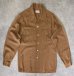 画像1: 50'S PARKS APPAREL by BARTLAY LTD レーヨンギャバジン オープンカラーシャツ ブラウン (VINTAGE) (1)