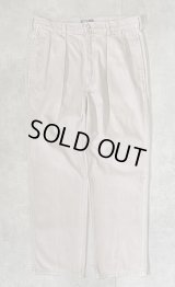 90'S RALPH LAUREN ツープリーツ チノパンツ ベージュ 42TALONジップ USA製 (VINTAGE)