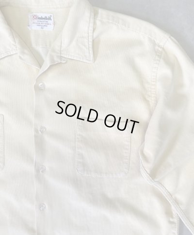 画像3: 60'S GIMBELS コーデュロイ オープンカラーシャツ クリーム (VINTAGE)