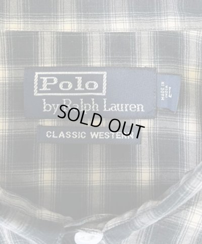 画像2: 90'S RALPH LAUREN "CLASSIC WESTERN" ポプリン 長袖 ウエスタンシャツ チェック柄 (VINTAGE)