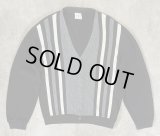 60'S BRENT アクリル カーディガン ブラック/グレー＆ホワイト (VINTAGE) 