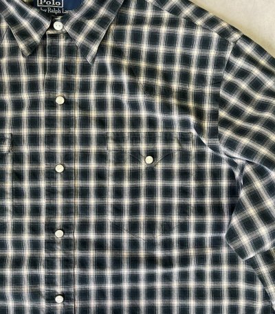 画像3: 90'S RALPH LAUREN "CLASSIC WESTERN" ポプリン 長袖 ウエスタンシャツ チェック柄 (VINTAGE)
