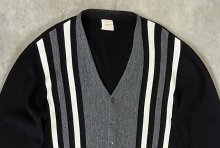 他の写真1: 60'S BRENT アクリル カーディガン ブラック/グレー＆ホワイト (VINTAGE) 