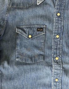 他の写真2: 70'S WRANGLER "27MW" 白タグ デニム ウエスタンシャツ インディゴ USA製 (VINTAGE)