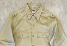 他の写真1: 50'S BIG MAC コットンツイル マチ付き 長袖 ワークシャツ ベージュ (VINTAGE)