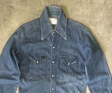 他の写真1: 70'S WRANGLER "27MW" 白タグ デニム ウエスタンシャツ インディゴ USA製 (VINTAGE)