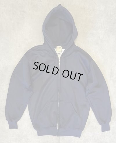 画像1: 90'S WEAR GUARD 裏地サーマル フルジップ ダブルフェイス スウェットパーカー ネイビー YKKアルミジップ USA製 (DEADSTOCK)