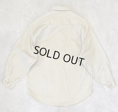 画像4: 50'S BIG MAC コットンツイル マチ付き 長袖 ワークシャツ ベージュ (VINTAGE)