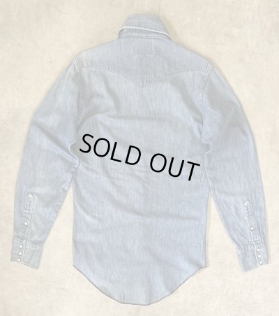 画像3: 70'S WRANGLER "27MW" 白タグ デニム ウエスタンシャツ インディゴ USA製 (VINTAGE)