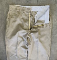 他の写真1: 70'S DICKIES 874 チビタグ ワークパンツ ベージュ W34L30 TALONアルミジップ USA製 (VINTAGE)