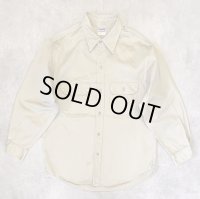 50'S BIG MAC コットンツイル マチ付き 長袖 ワークシャツ ベージュ (VINTAGE)