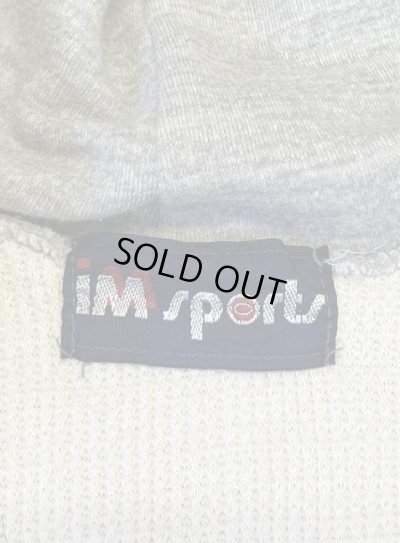 画像2: 80'S IM SPORTS 裏地サーマル フルジップ ダブルフェイス スウェットパーカー ヘザーグレー YKKアルミジップ (VINTAGE)