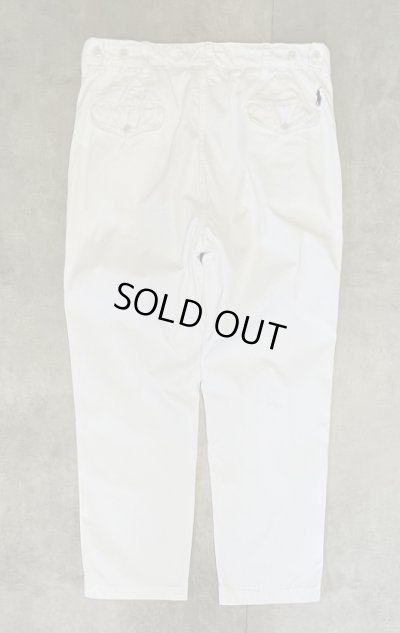 画像6: 90'S RALPH LAUREN ウエストタブ付き ミリタリーチノパンツ ホワイト (VINTAGE)