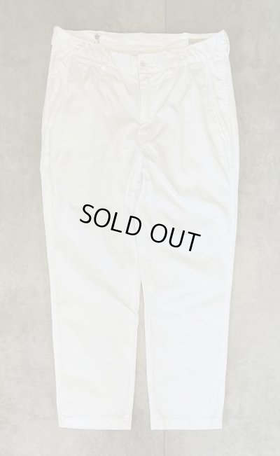 画像1: 90'S RALPH LAUREN ウエストタブ付き ミリタリーチノパンツ ホワイト (VINTAGE)