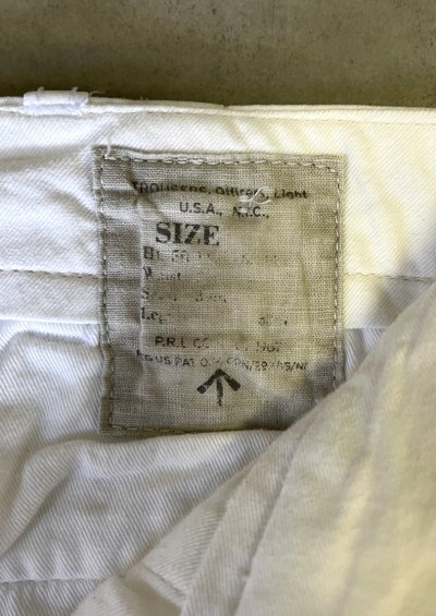 画像2: 90'S RALPH LAUREN ウエストタブ付き ミリタリーチノパンツ ホワイト (VINTAGE)