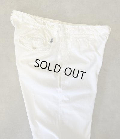 画像5: 90'S RALPH LAUREN ウエストタブ付き ミリタリーチノパンツ ホワイト (VINTAGE)