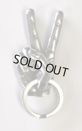 VIN'S "V SIGN KEYHOOK" ANTIQUE SILVER (NEW)