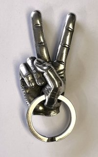 VIN'S "V SIGN KEYHOOK" ANTIQUE SILVER (NEW)