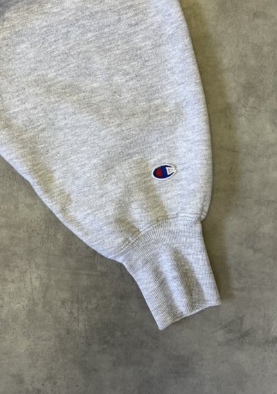 画像4: 90'S CHAMPION "RUTGERS" 刺繍タグ リバースウィーブ パーカー ヘザーグレー USA製 (VINTAGE)