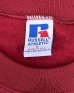 画像2: 90'S RUSSELL ATHLETIC 前Vガゼット付き クルーネック スウェットシャツ バーガンディ USA製 (DEADSTOCK) (2)
