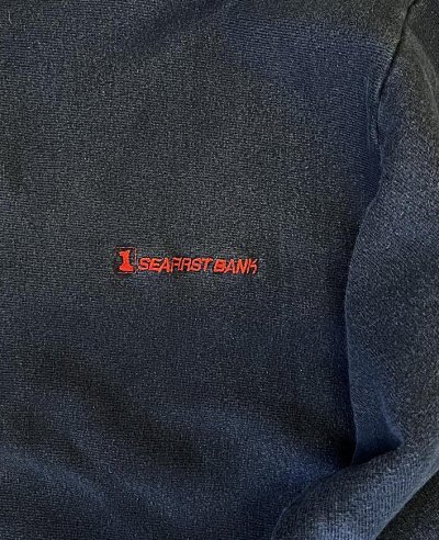 画像3: 80'S CHAMPION "FIRSTSEA BANK" トリコタグ リバースウィーブ ネイビー USA製 (VINTAGE)