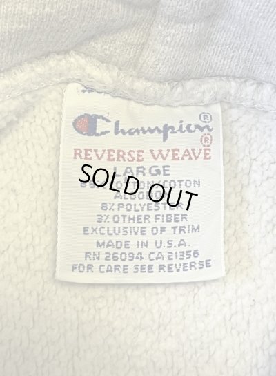 画像2: 90'S CHAMPION "VIRGINIA TECH" 刺繍タグ リバースウィーブ パーカー ヘザーグレー USA製 (VINTAGE)