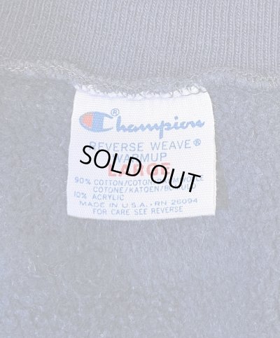 画像2: 80'S CHAMPION "FIRSTSEA BANK" トリコタグ リバースウィーブ ネイビー USA製 (VINTAGE)