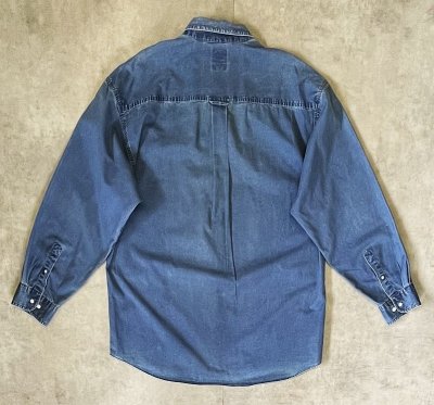 画像3: 90'S GAP 旧タグ コットン BDシャツ インディゴ (VINTAGE)
